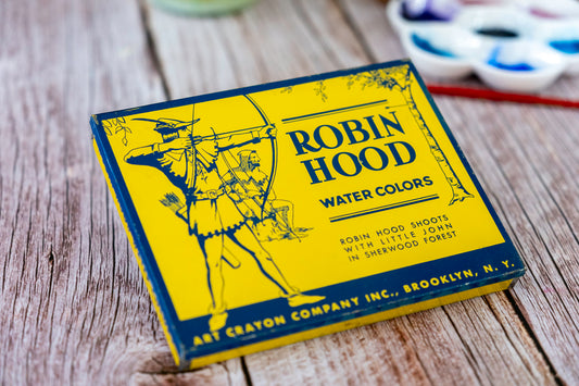 Vintage Robin Hood Watercolor Tin